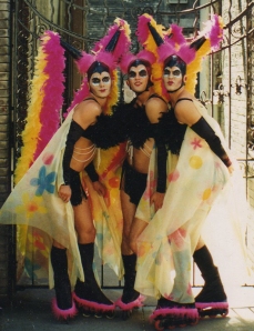 Wigstock 1999 --Las Vegas show girl butterflies on rollerblades
